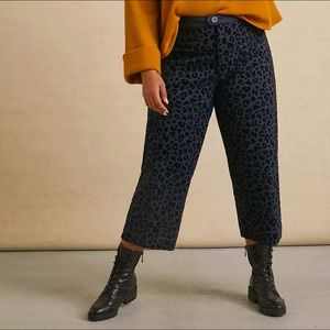Flocked Leopard Pants